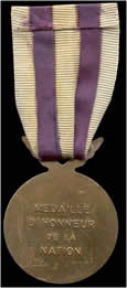 Médaille honneur et nation
