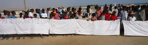 Manifestation pacifique de jeunes lycéens à Obock -Djiboiuti